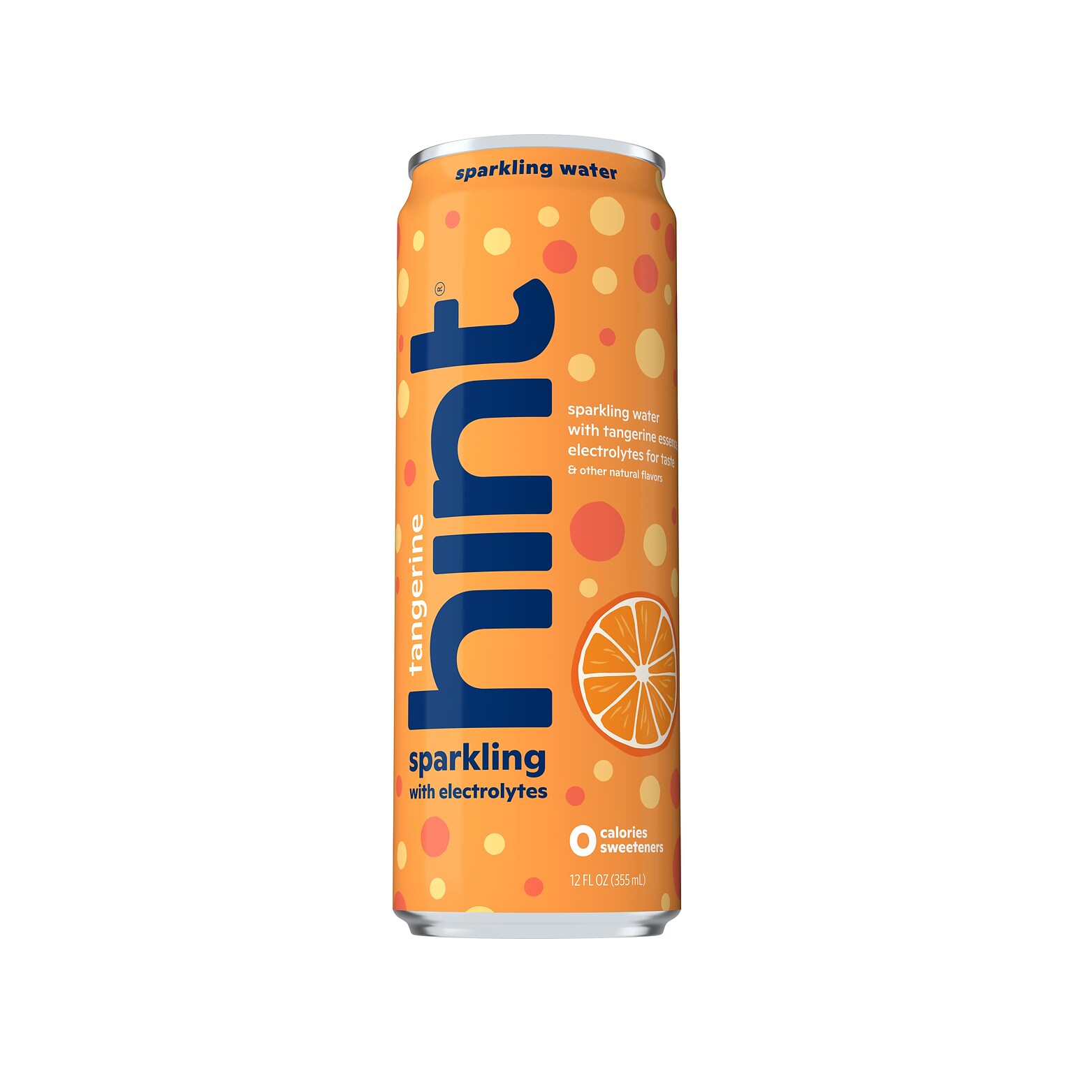 Hint Tangerine Sparkling Water with Electrolytes, 12 fl. oz., 12 Cans/Carton (HINT-TANGCAN-E)