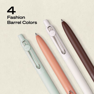 uniball Zento Retractable Liquid Gel Pens, 0.7mm Medium Point,  0.7mm, Black Ink, 4/Pack (70659)