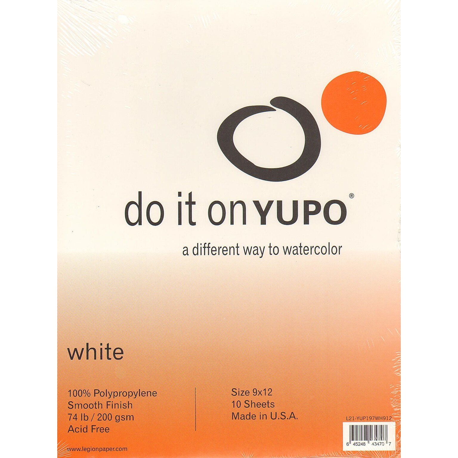 Yupo Watercolor Pad 9 In. X 12 In. [Pack Of 2] (2PK-L21-YUP197WH912)