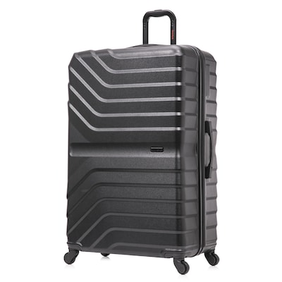 InUSA Aurum 33.66 Hardside Suitcase, 4-Wheeled Spinner, TSA Checkpoint Friendly, Black (IUAUR00XL-BLK)