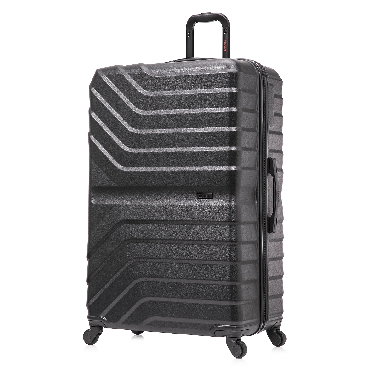 InUSA Aurum 33.66 Hardside Suitcase, 4-Wheeled Spinner, TSA Checkpoint Friendly, Black (IUAUR00XL-BLK)