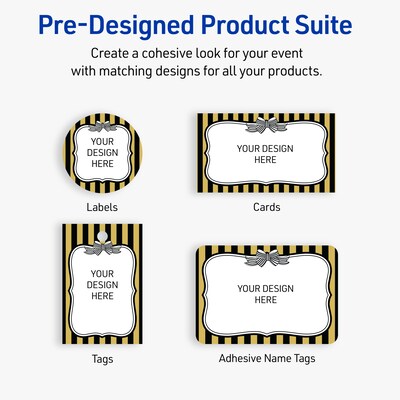 Avery Square Laser/Inkjet Multipurpose Labels, 3" x 3", White, 60/Pack (19479370941)
