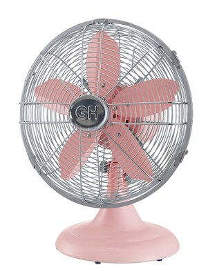 Good Housekeeping, Oscillating Desk Fan, 3-Speed, Pink (92606)