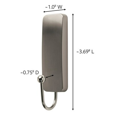 Command Medium Decorative Hooks, 3 lb., Silver, 2/Pack (17034BN2ES)