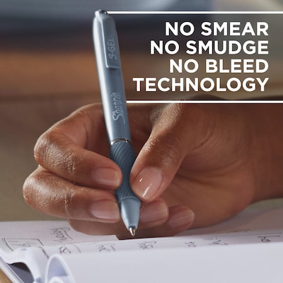 Sharpie S-Gel Retractable Pens, Medium Point, 0.7mm, Black Ink, 12/Pack (2245273)