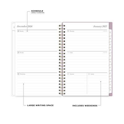 2027 Blue Sky Nevaeh 5 x 8 Calendar Year Weekly & Monthly Standard Planner, Plastic Cover (157908)