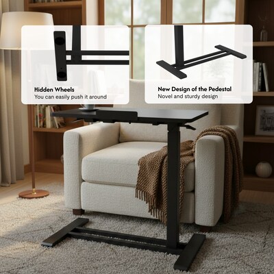 FlexiSpot H7 Pro Adjustable Side Table, 31.5" x 17.7", Black (H7B-PRO-3218)