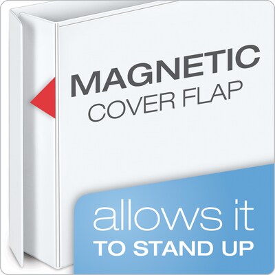 Cardinal FreeStand EasyOpen 5 3-Ring View Binders, D-Ring, White (43150)
