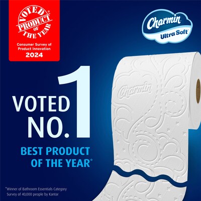 Charmin Ultra Soft Mega Toilet Paper, 2-Ply, White, 208 Sheets/Roll, 24 Rolls/Case (88000)