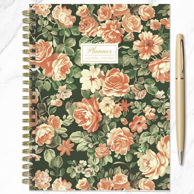 2026-2027 TF Publishing Rose 6.5" x 8" Academic Weekly & Monthly Planner, Paperboard Cover (AY27-9212)