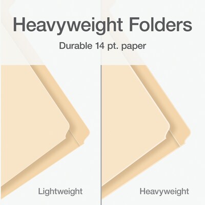 Pendaflex Heavy Duty File Folder, 1-Tab, Assorted, Legal Size, Manila, 50/Box (1007067)