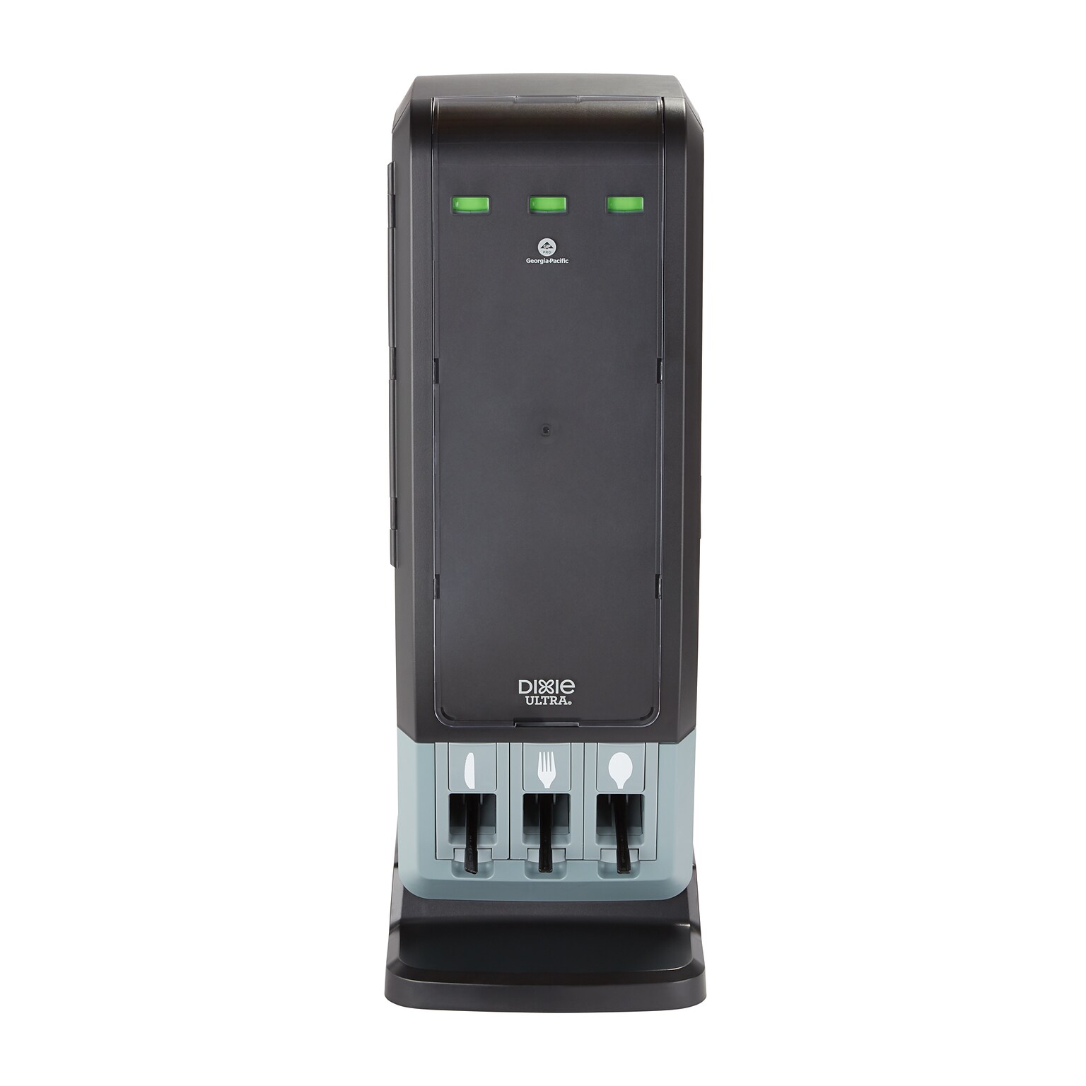 Dixie Ultra SmartStock Series-T Plastic Tri-Tower Cutlery Dispenser, Black (DUSSTDSP3)