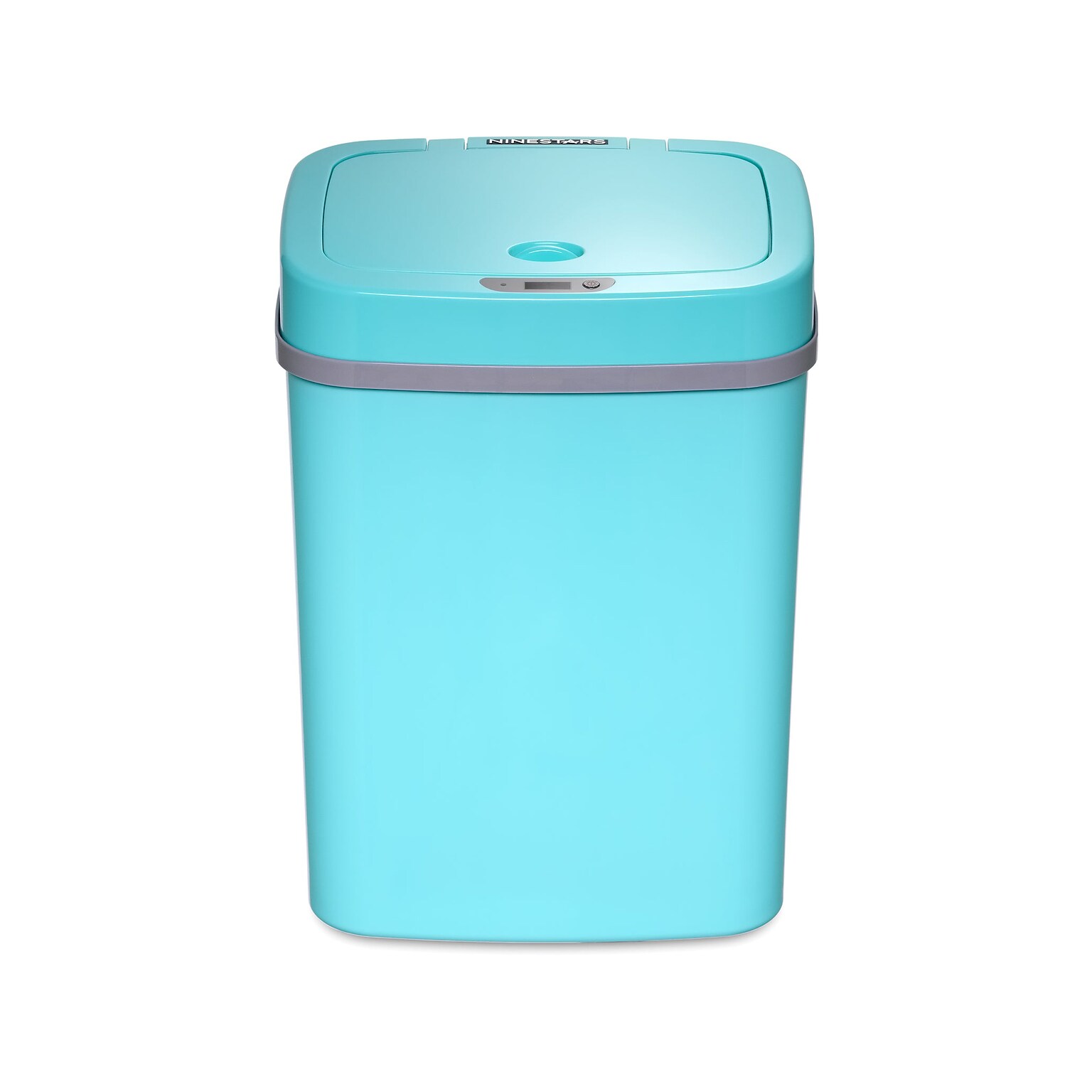 Nine Stars Plastic Sensor Trash Can, 3.2-Gallon, Teal Blue (DZT-12-5TB)