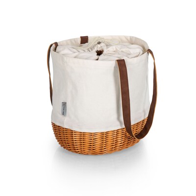 Montecito Picnic Blanket with Hand Willow Basket Tote
