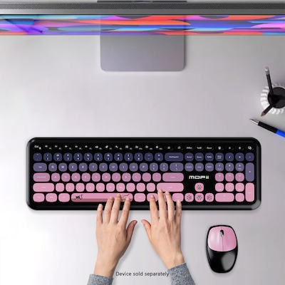 SaharaCase Wireless Keyboard and Mouse Combo, Sakura Pink & Lavender (KB14)