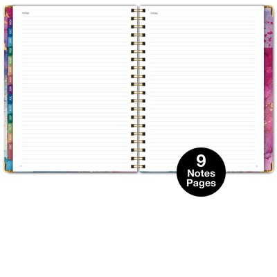 2026 Global Printed Products 8.5" x 11" Weekly & Monthly Planner, Paperboard Cover, Rainbow Gold Marble (FSHN-CY26-8511-36)