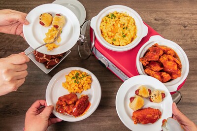 Nostalgia Game Day 1.25-Quart Two-Section Slow Cooker, Red/White (GDDSC125RDSL)