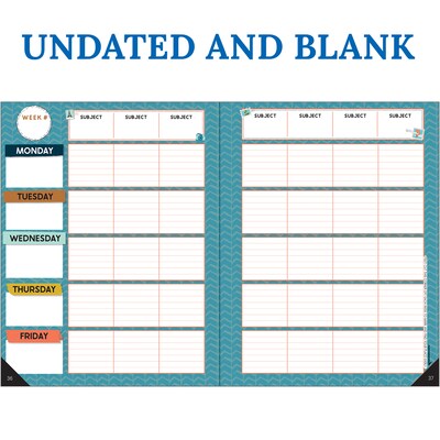 Carson Dellosa Education Let's Explore Undated Lesson Planner, 10.9" x 8.9", 128 Pages (CD-105035)