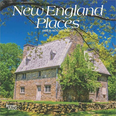 2025 BrownTrout New England Places 7 x 7 Monthly  Wall Calendar (9781975473792)