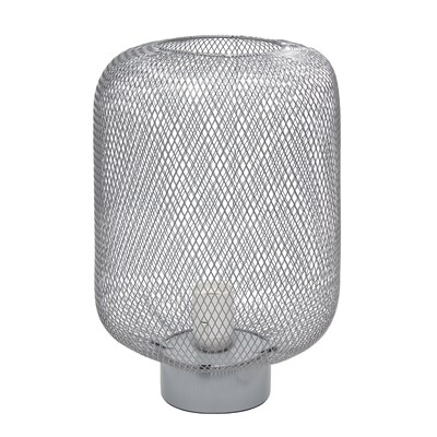 Creekwood Home Mesh Wire 11.8" LED Table Lamp, Gray (CWT-1002-GY)