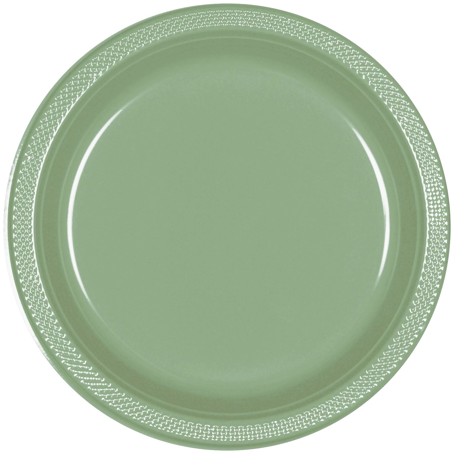 Party City 7 Plastic Plates, Jade, 20 Plates/Pack (AM431755-166-NS)