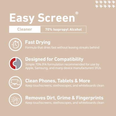 Easy Screen Cleaning Wipes, 70/Pack (P03672)