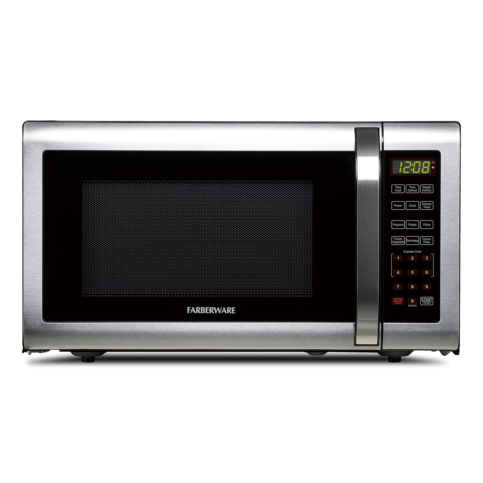Farberware 1.6 cu. ft. Countertop Microwave, Brushed Stainless Steel (FMG16SS)