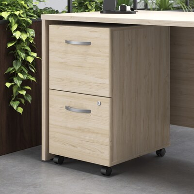 Bush Business Furniture Studio C 2 Drawer Mobile File Cabinet, Natural Elm (SCF116NESU)