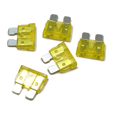 Pennzoil 20 Amp Mini Blade Fuses with Puller, 5 Pieces, Multicolor, 12/Pack, 6 Packs/Carton (14752)