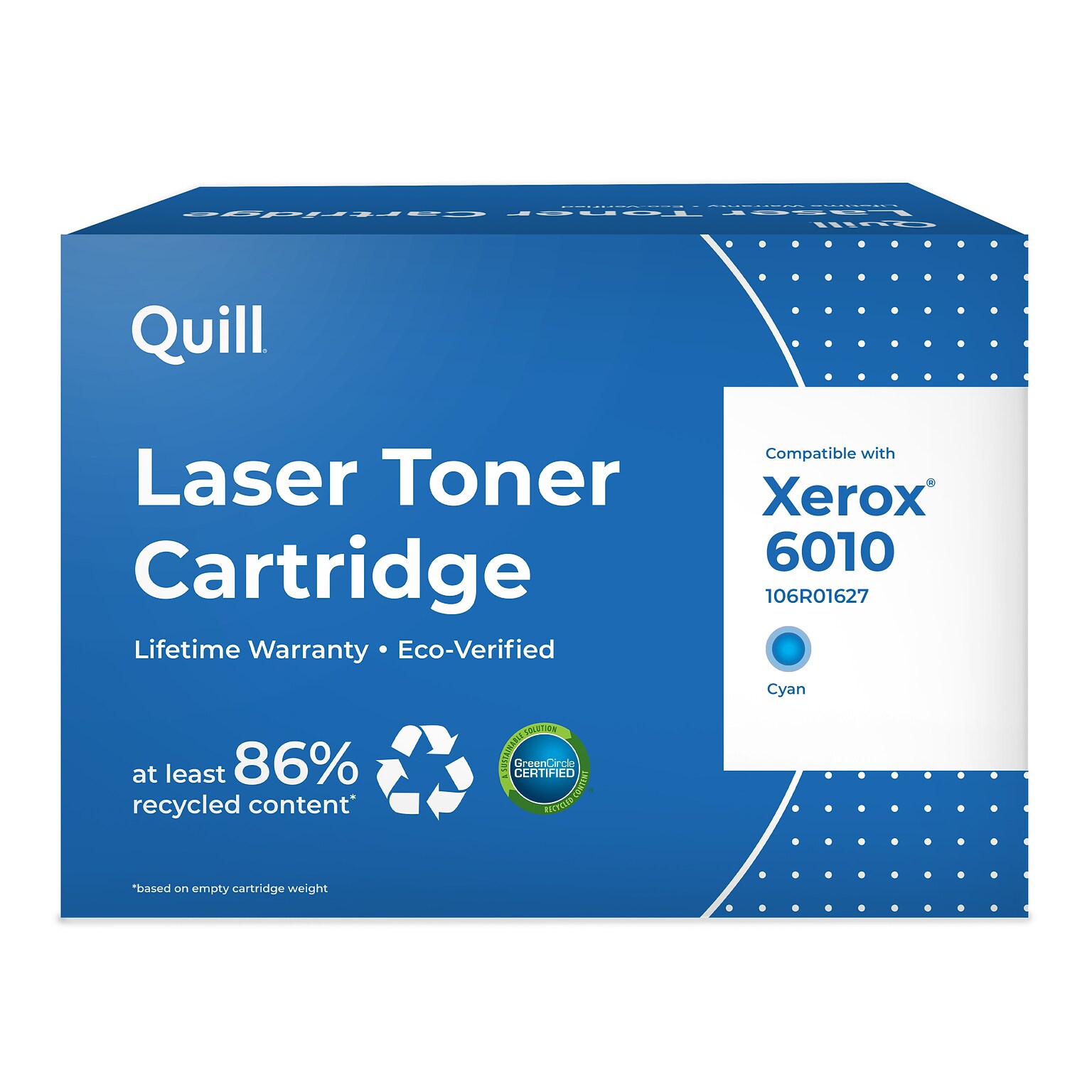 Quill Brand® Remanufactured Cyan Standard Yield Toner Cartridge Replacement for Xerox 6010/6015 (106R01627) (Lifetime Warranty)