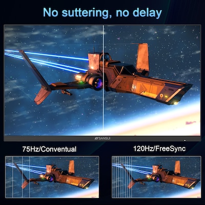 Sansui 27" FHD 120Hz IPS Adaptive Sync Monitor, Tilt Adjustable, Black (ES-27F2)