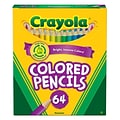 Crayola Kids Colored Pencil Set, Assorted Colors, 64 Pencils/Box (68-3364)