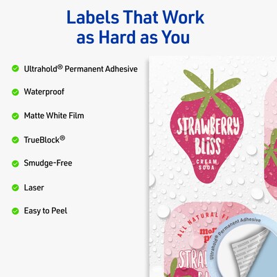 Avery Rectangle Laser Multipurpose Labels, 8.5 x 11, White, 10/Pack (19479399388)