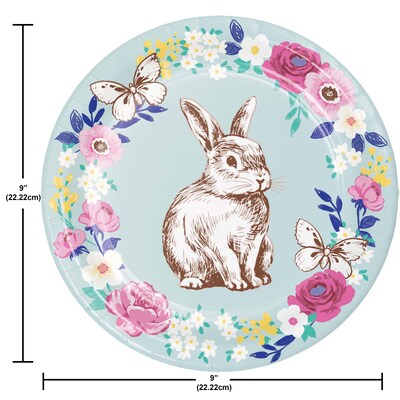 Say Hooray! Sights of Spring Bunny Disposable Easter Tableware Set, 49/Pack (DTC9648E2A)