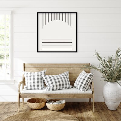 Amanti Art Modern Statement Stripes 2 by The Creative Bunch Studio Wood Framed Wall Art Print, 33" x 33" (A42677160265)
