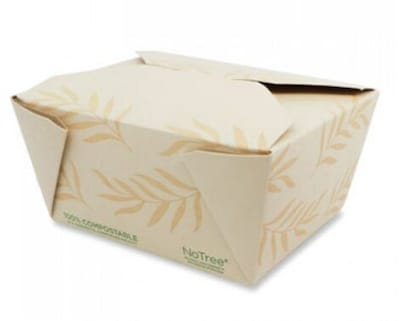 World Centric No Tree Sugercane Takeout Container, 26 oz., Natural, 450/Carton (WORTONT1)