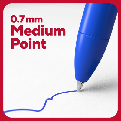 TRU RED™ Retractable Quick Dry Gel Pens, Medium Point, 0.7mm, Blue, Dozen (TR54499-CC)