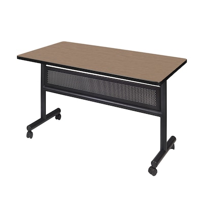 Regency Kobe Flip-Top Training Nesting Table w/ Modesty Panel, 48 x 30, Noble Oak (MKFTM4830NO)