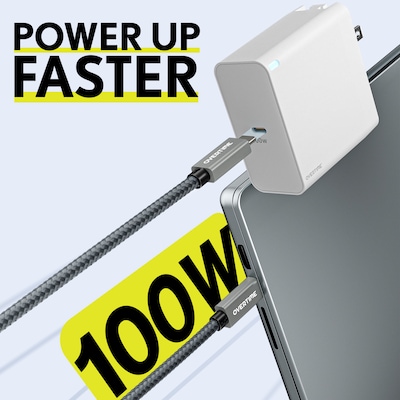 Overtime W49 100W USB-C Home Charger with 6 ft. 100W USB-C Cable (OCHW49WHBD1)