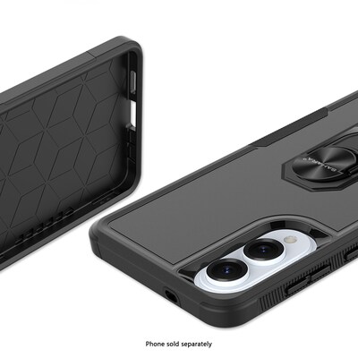 SaharaCase Raider Series Kickstand Phone Case for Samsung Galaxy S25 Edge, Shock Absorbing, Scorpion Black (CP00835)