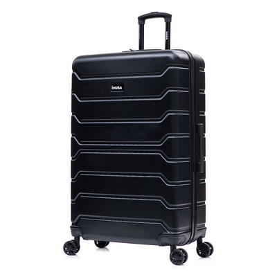 InUSA Trend 34.05 Hardside Suitcase, 4-Wheeled Spinner, TSA Checkpoint Friendly, Black (IUTRE00XL-BLK)
