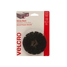 Velcro® Brand 5/8 Sticky Back Hook & Loop Fastener Dots, Black, 75/Pack (90089)