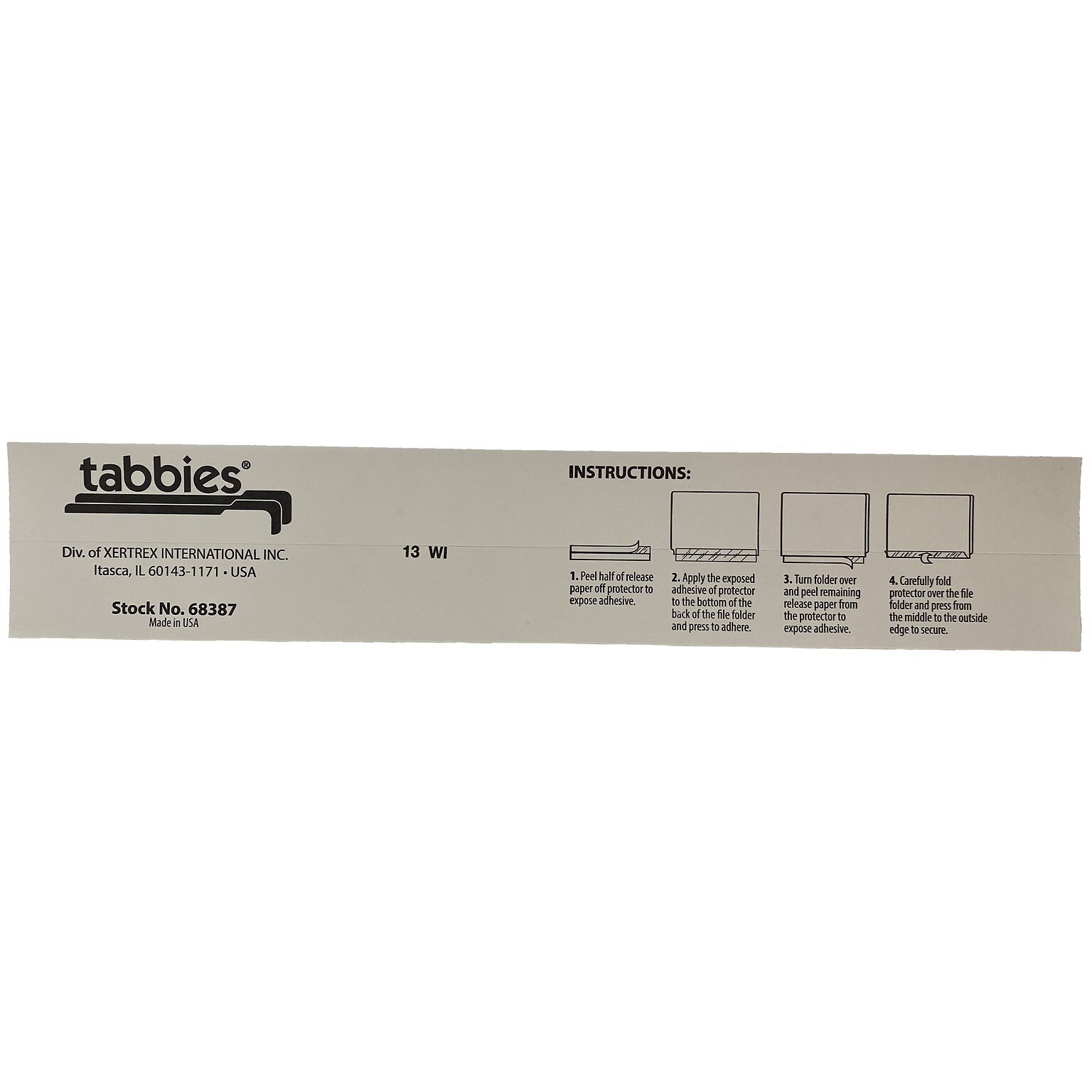 Tabbies Label Protectors, 11, Clear, 100/Pack (68387)