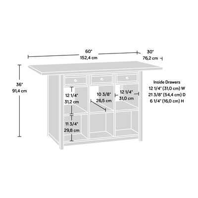 Sauder Craft Pro Series Work Table, Mystic Oak (427456)