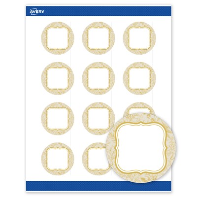 Avery Round Laser/Inkjet Multipurpose Labels, 2, White, 120/Pack (19479371085)