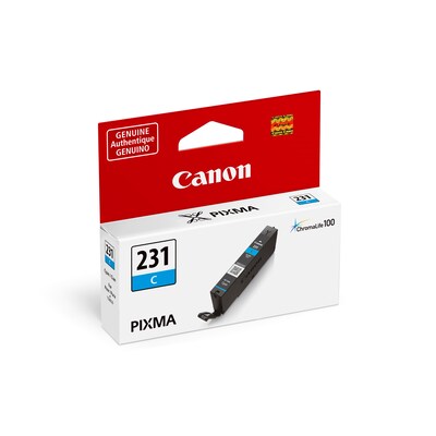 Canon Genuine CLI-231C Cyan Standard Yield Ink Cartridge (6675C001)