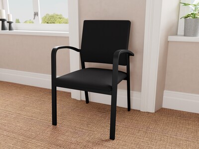 Lesro Newport Fabric Guest Chair, Open House Black (NP1101.SBK-01OHBK)