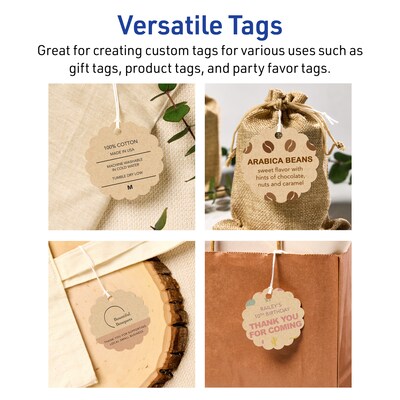 Avery 2-1/2" Diameter  Blank Price & Merchandise Tags, Kraft Brown, 90/Carton (95326-KMT10)