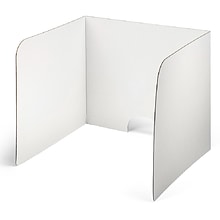 Classroom Products Foldable Cardboard Freestanding Privacy Shield, 24H x 28W, White, 10/Box (VB241