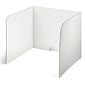 Classroom Products Foldable Cardboard Freestanding Privacy Shield, 24"H x 28"W, White, 10/Box (2410 WH)